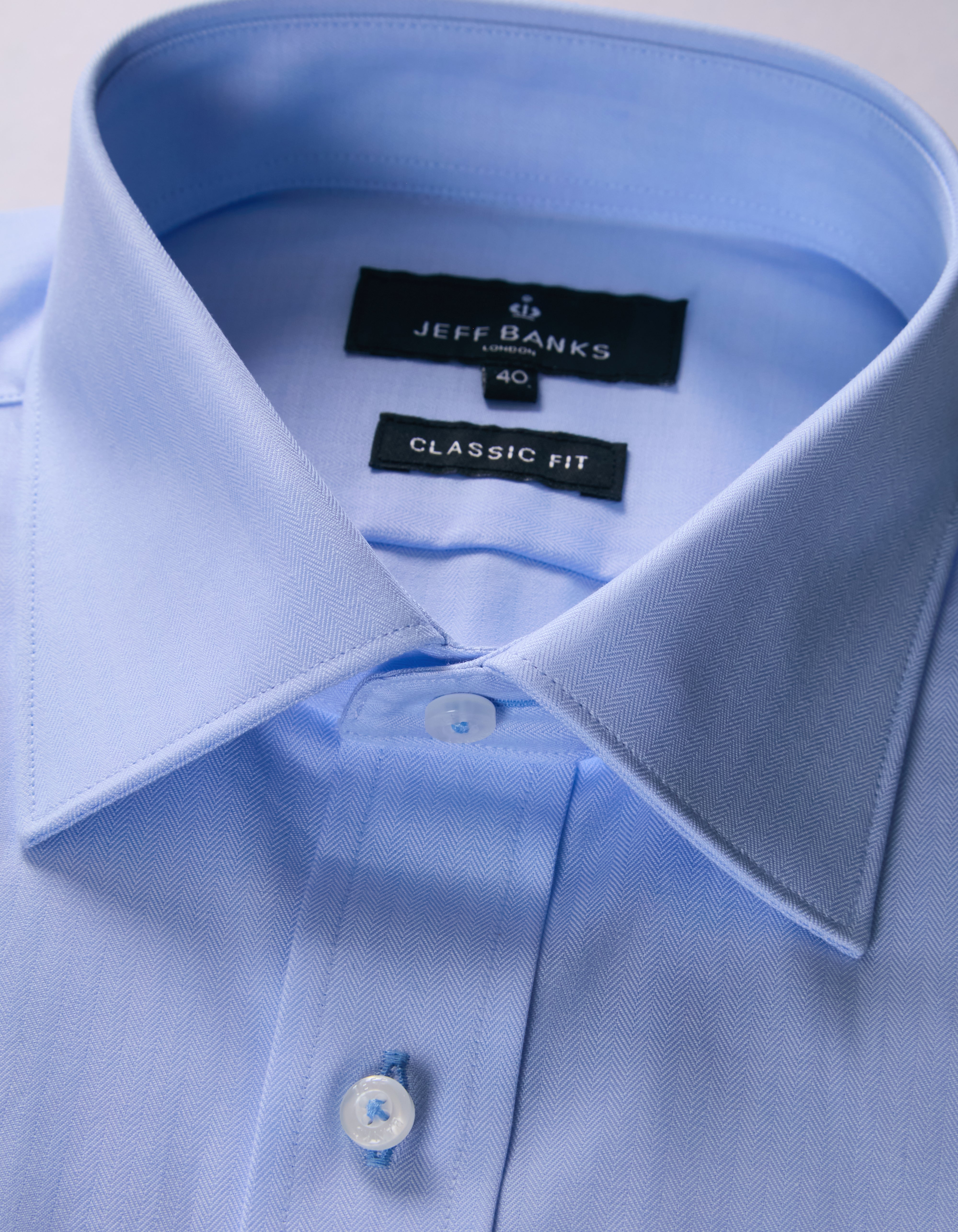 ALDWYTCH FINE HERRINGBONE CLASSIC FIT SHIRT