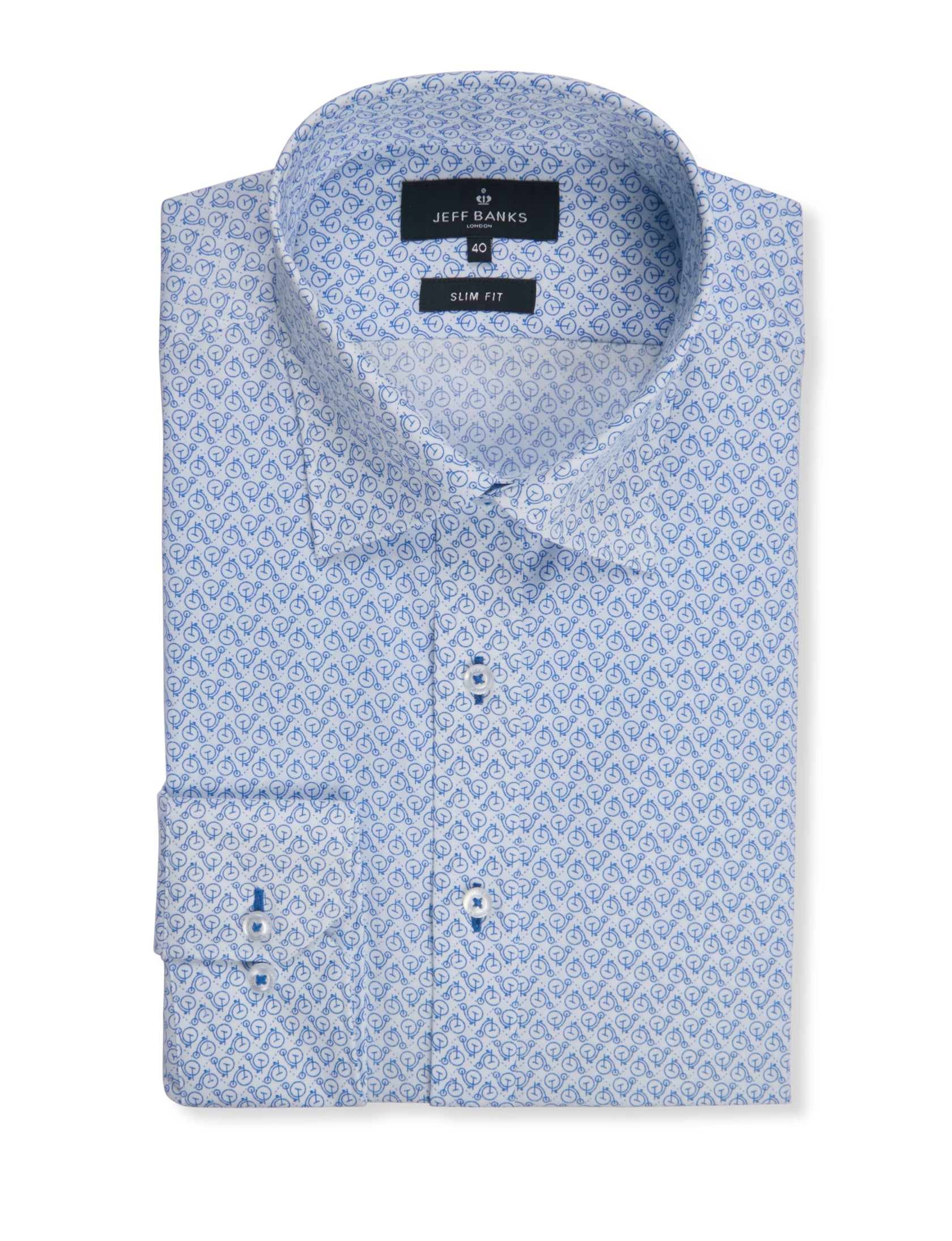 PENNY FARTHING PRINT SLIM FIT SHIRT