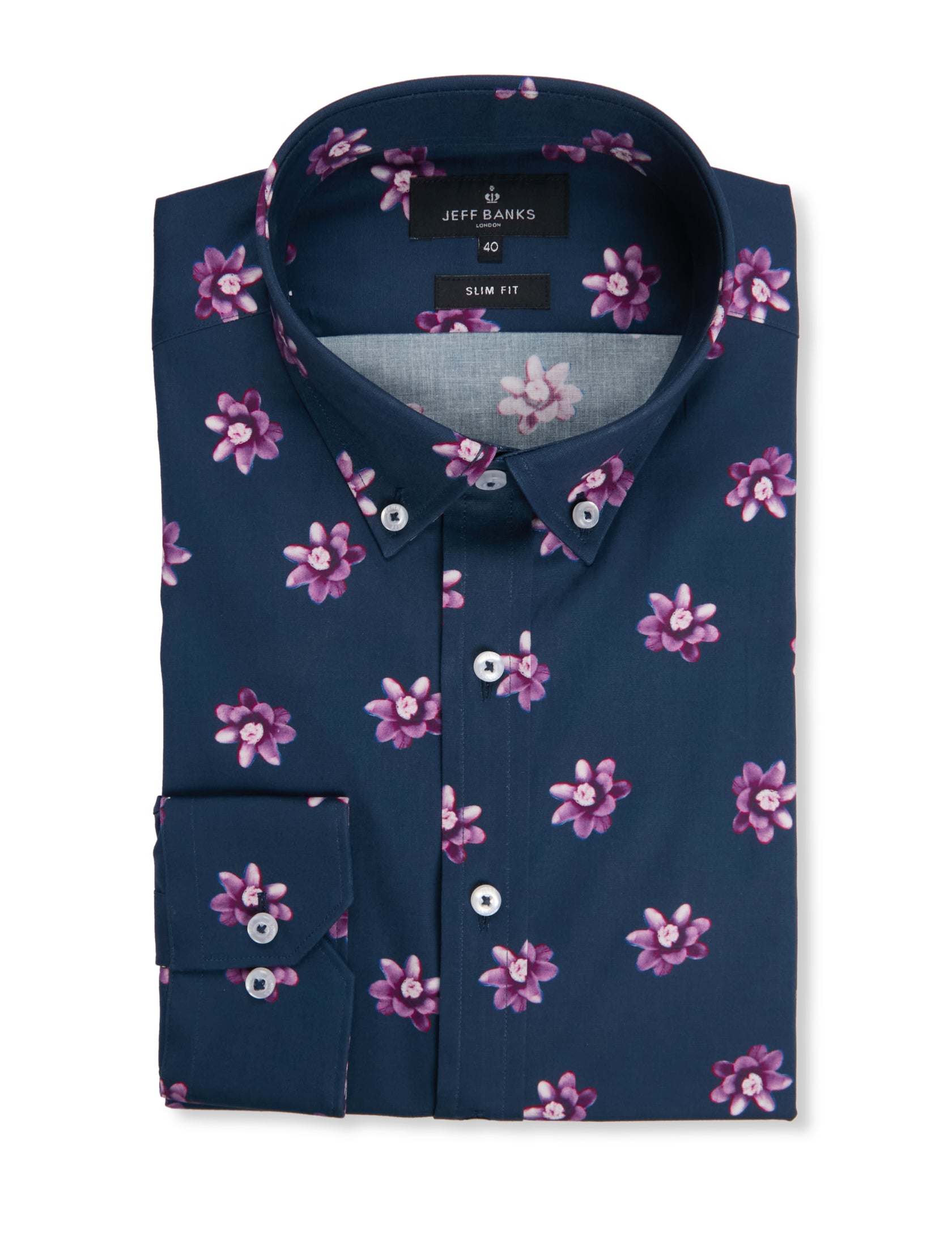 FALLING BLOOMS PRINT SLIM FIT SHIRT